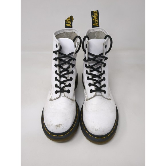 Doc Martens 1460 Optical White Combat Boots Women’s US Size 6 - Picture 4 of 16
